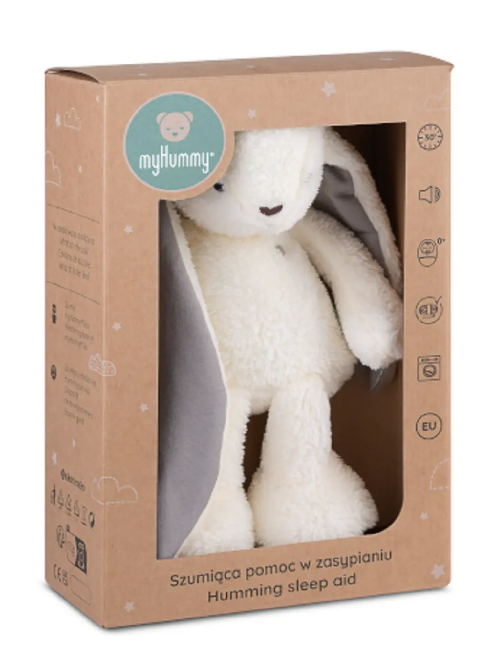 myHummy Lapin 5en1 avec lumière - écru/gris