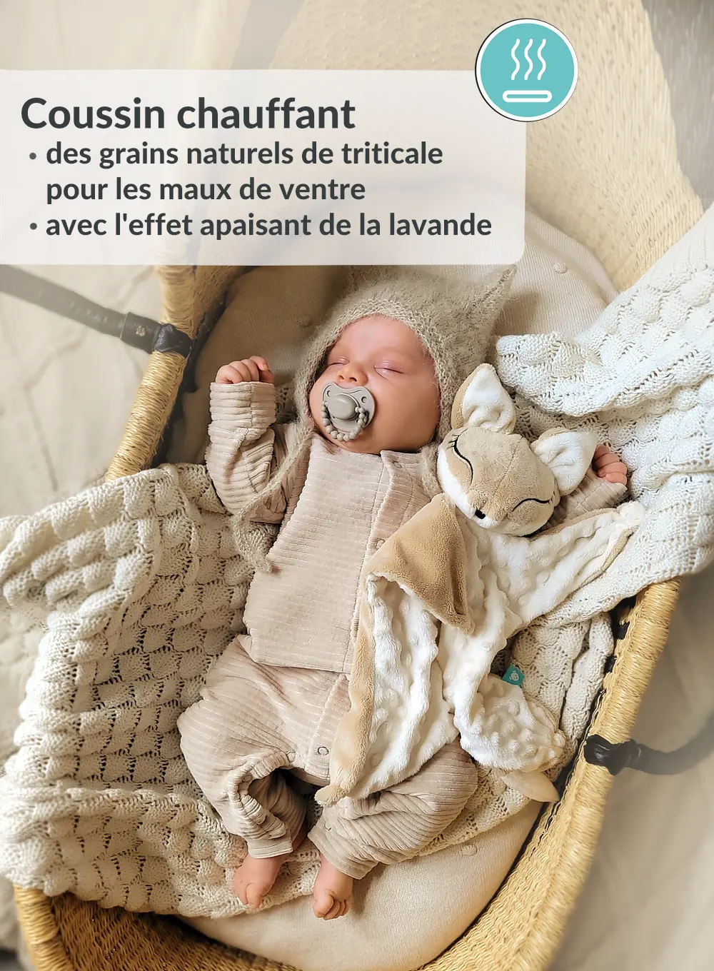 MyHummy® 5en1 avec coussin chauffant - Renard