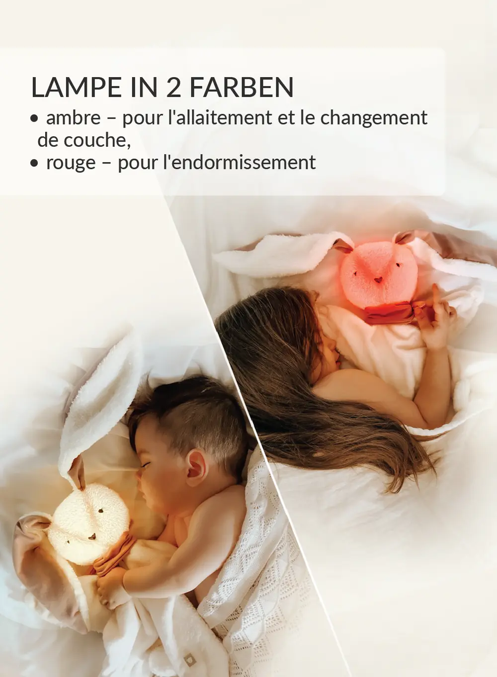 myHummy Doudou Lapin 5en1 avec lumière