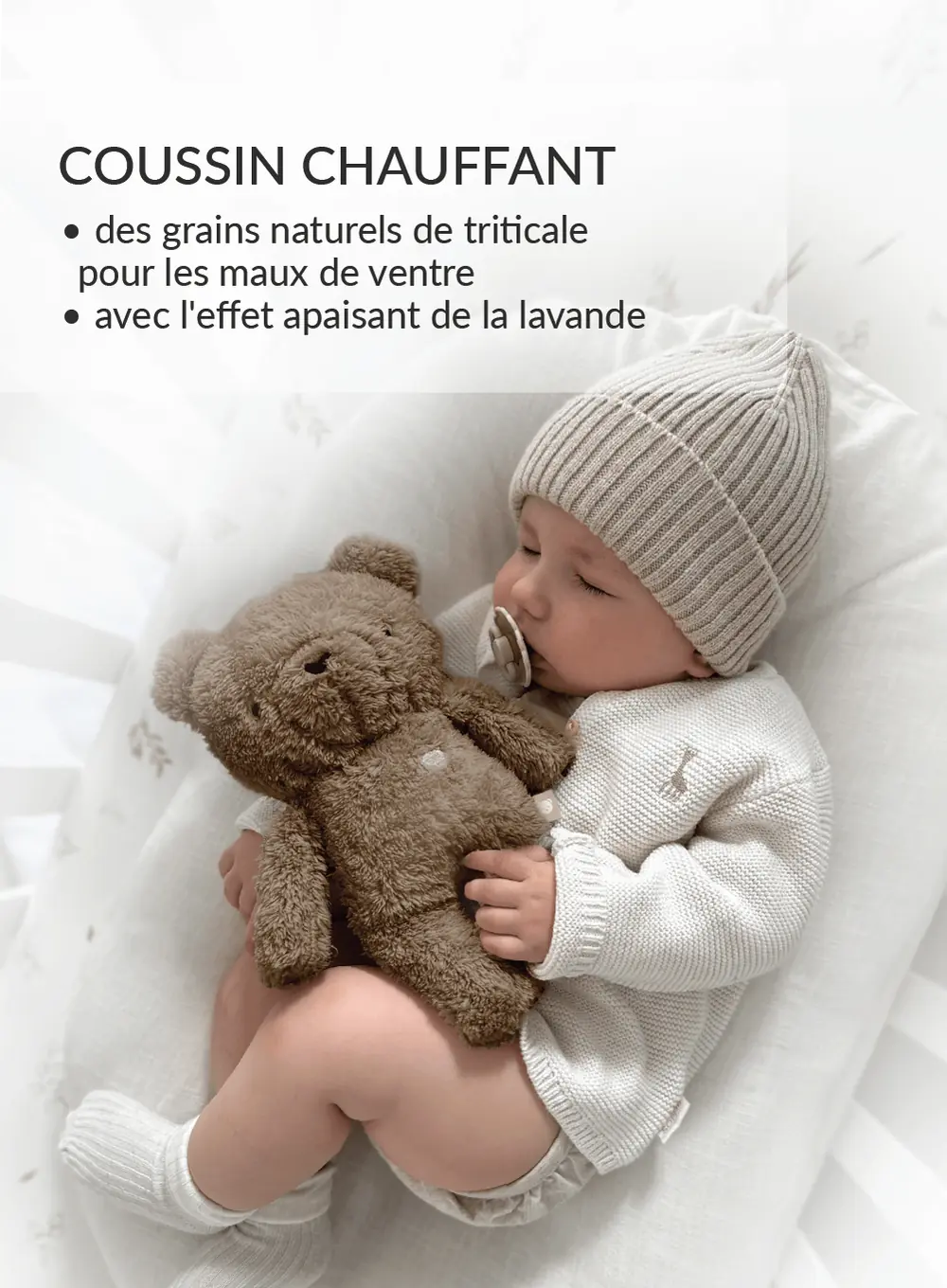 myHummy 7en1 App avec coussin chauffant - Ourson marron