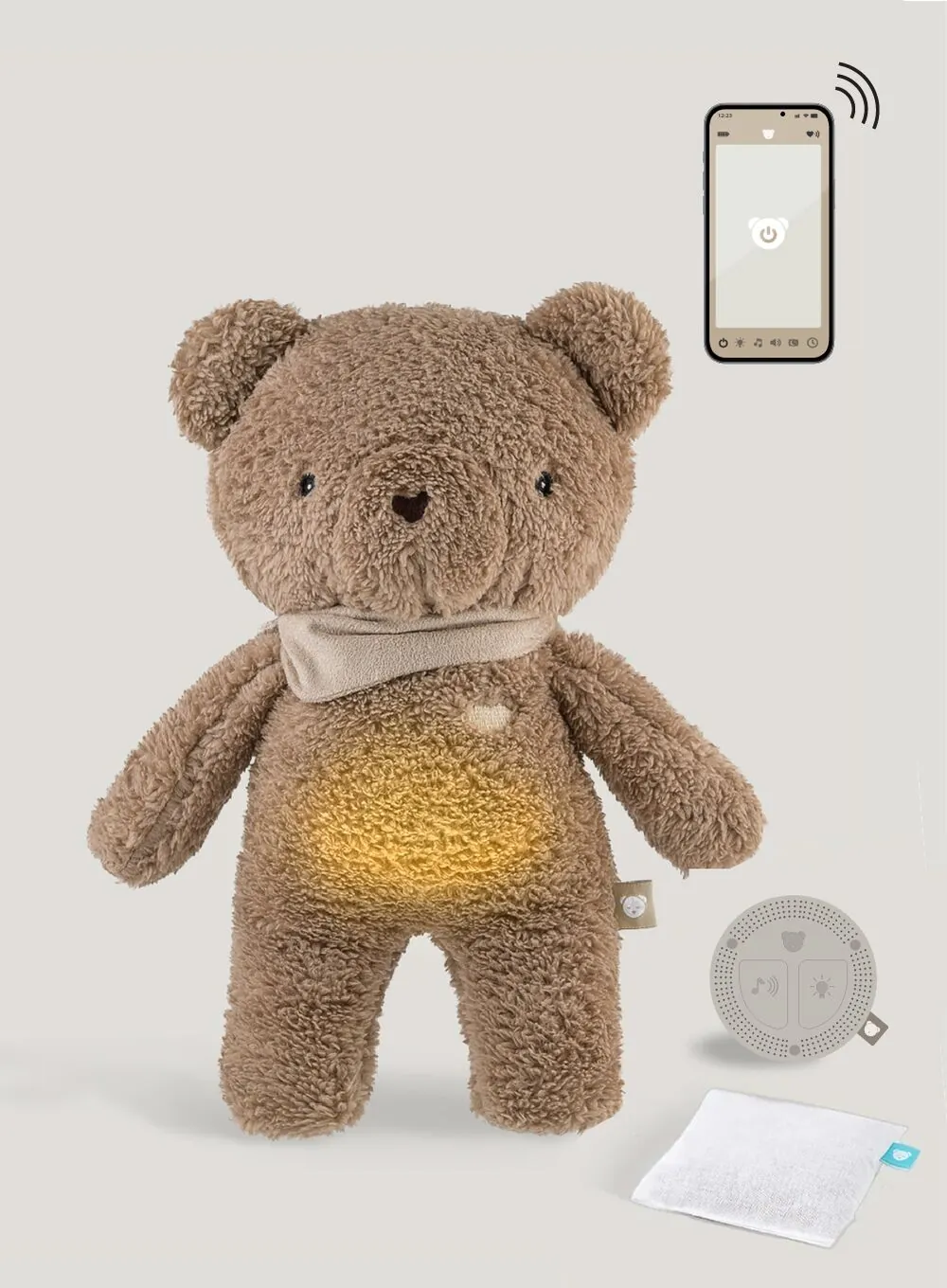 myHummy 7en1 App avec coussin chauffant - Ourson marron