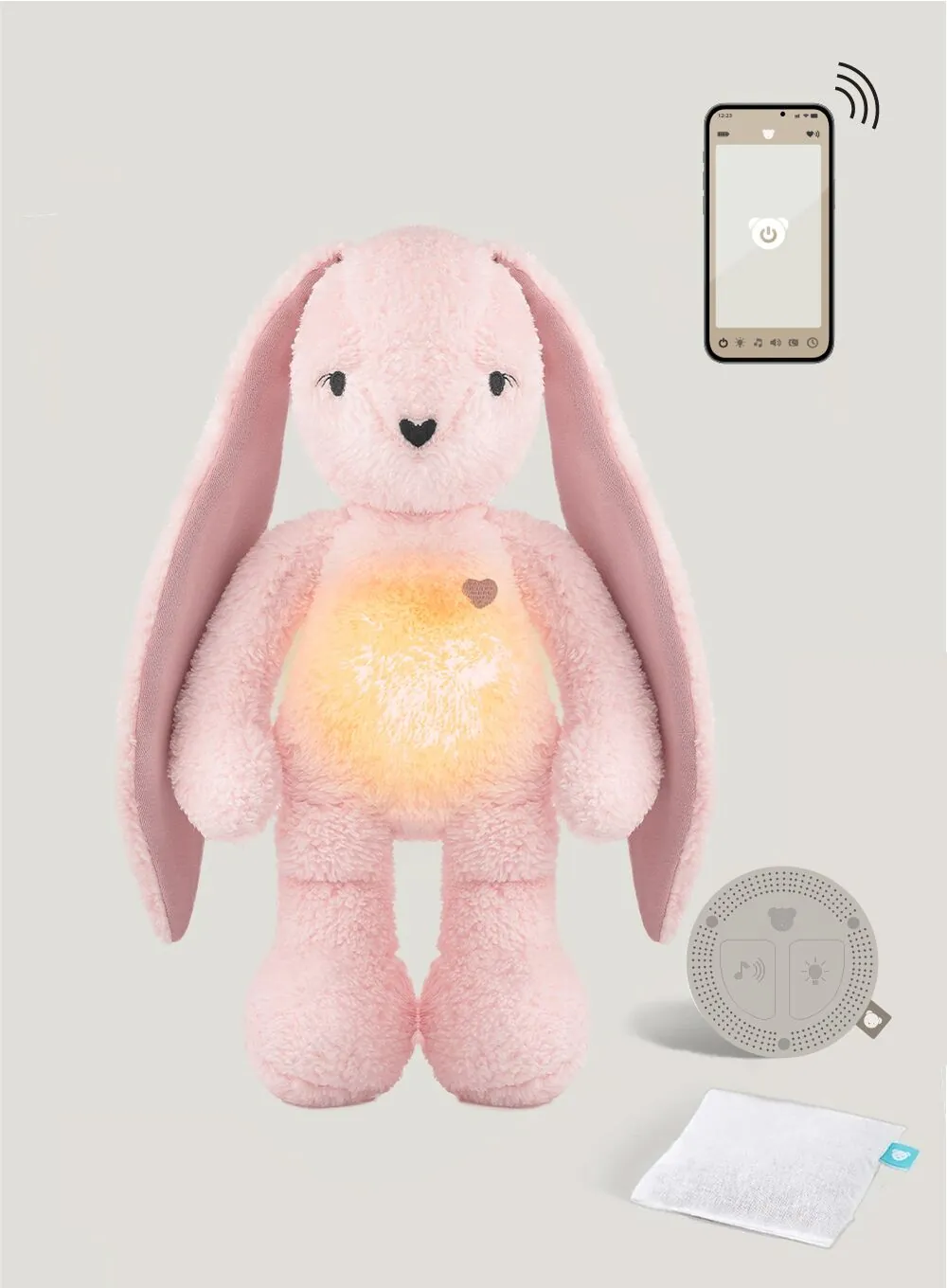 myHummy 7en1 App avec coussin chauffant - Lapin rose