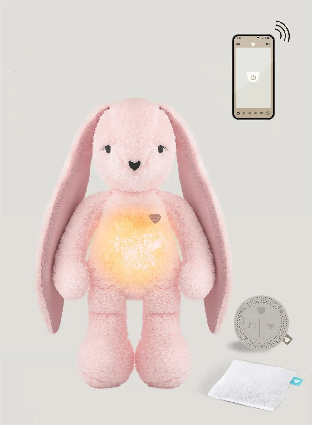 myHummy 7en1 App avec coussin chauffant - Lapin rose