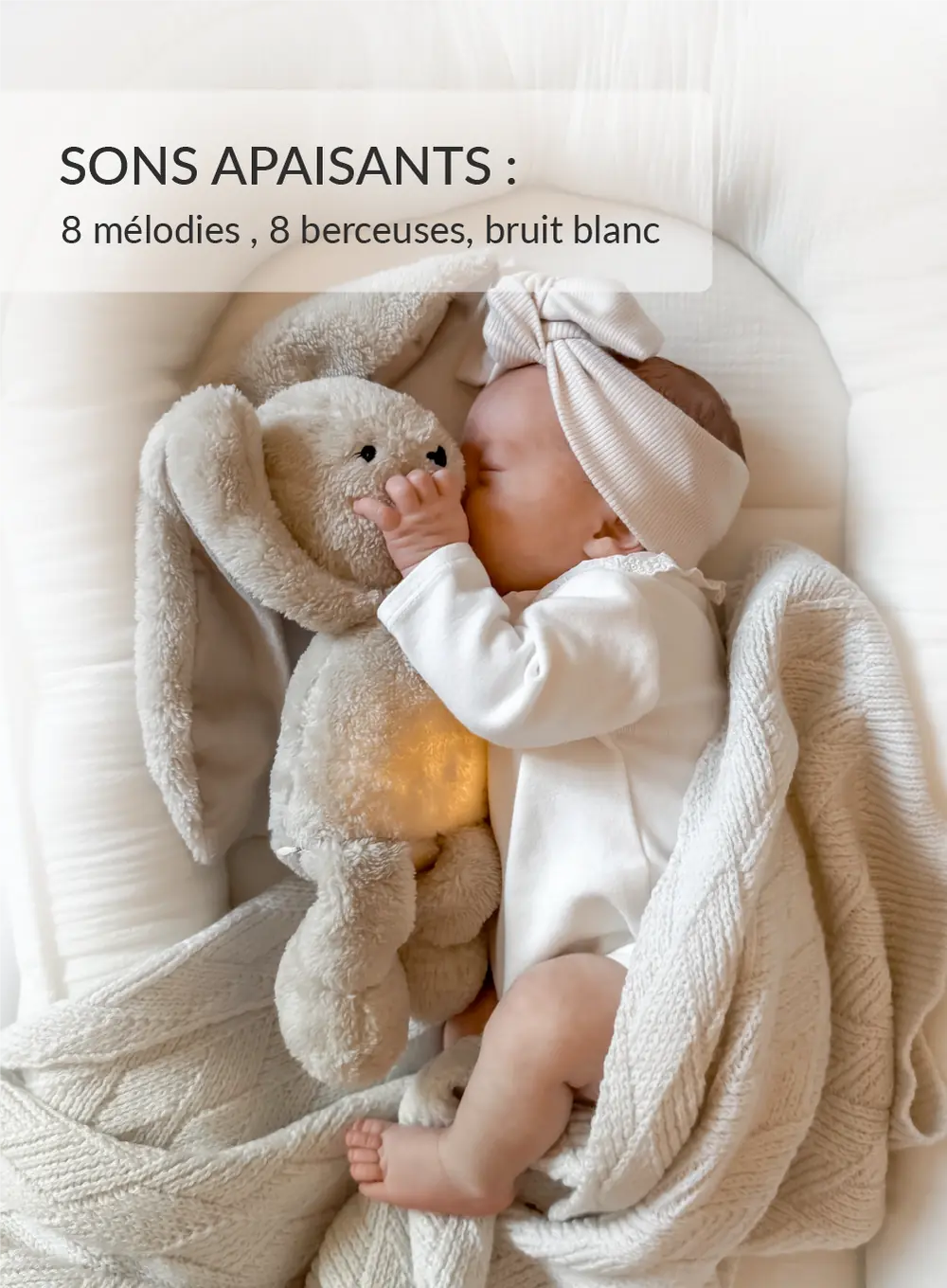 myHummy 7en1 App avec coussin chauffant - Lapin rose
