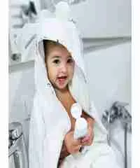 Cape de bain pour bébé - 100cm - couleur blanc
