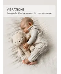 myHummy 7en1 App avec coussin chauffant - Ourson beige