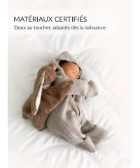 myHummy® Doudou Bouillotte Lesté Lapin Marron