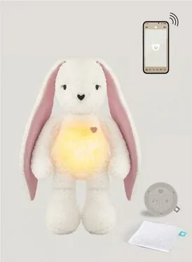 myHummy 7en1 App avec coussin chauffant - Lapin écru/rose
