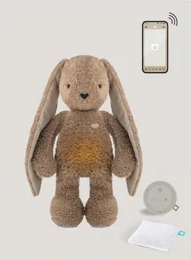 myHummy® 7en1 App avec bouillotte naturelle - Lapin marron