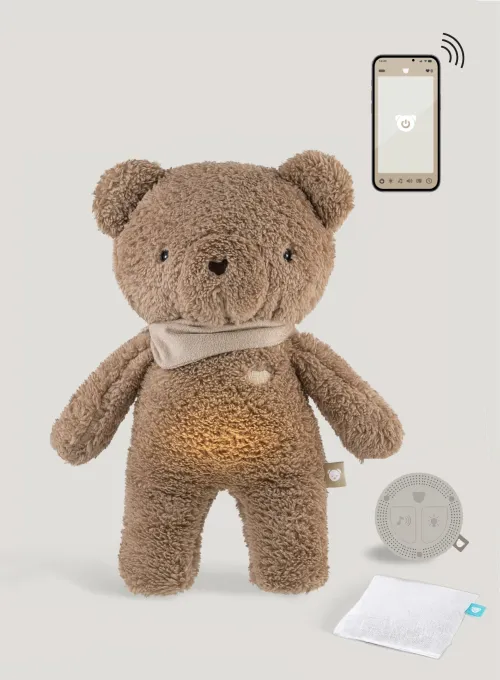 myHummy® 7en1 App avec bouillotte naturelle - Ourson marron
